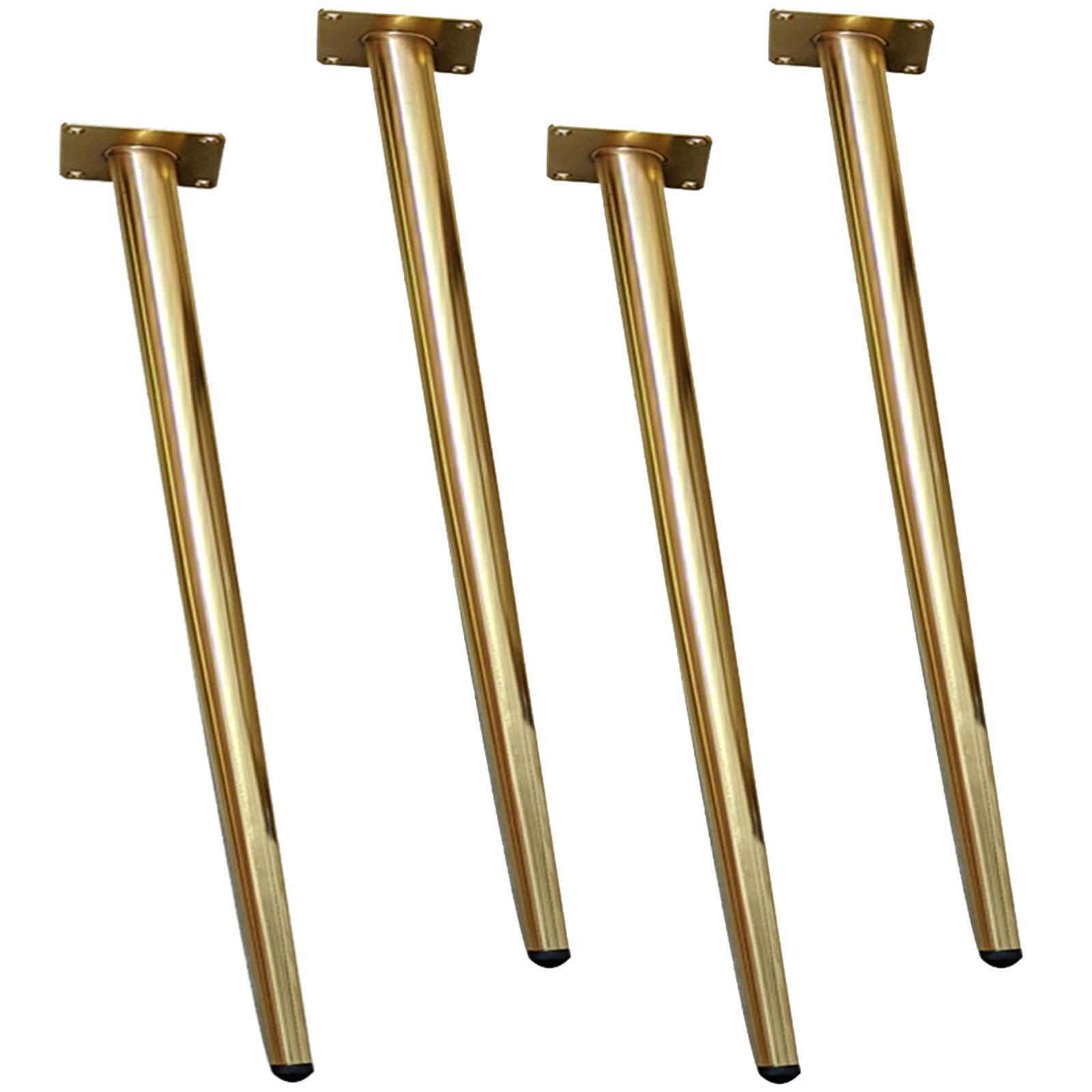 28-Inch Black & Gold Oblique Cone Metal Furniture Legs - DIY Iron Table Legs for Dressing Table, Dining Table, Coffee Table - 4-Piece Set (72cm/28in) - Perfect for Home Office, Living Room & Bedroom Furniture Upgrade