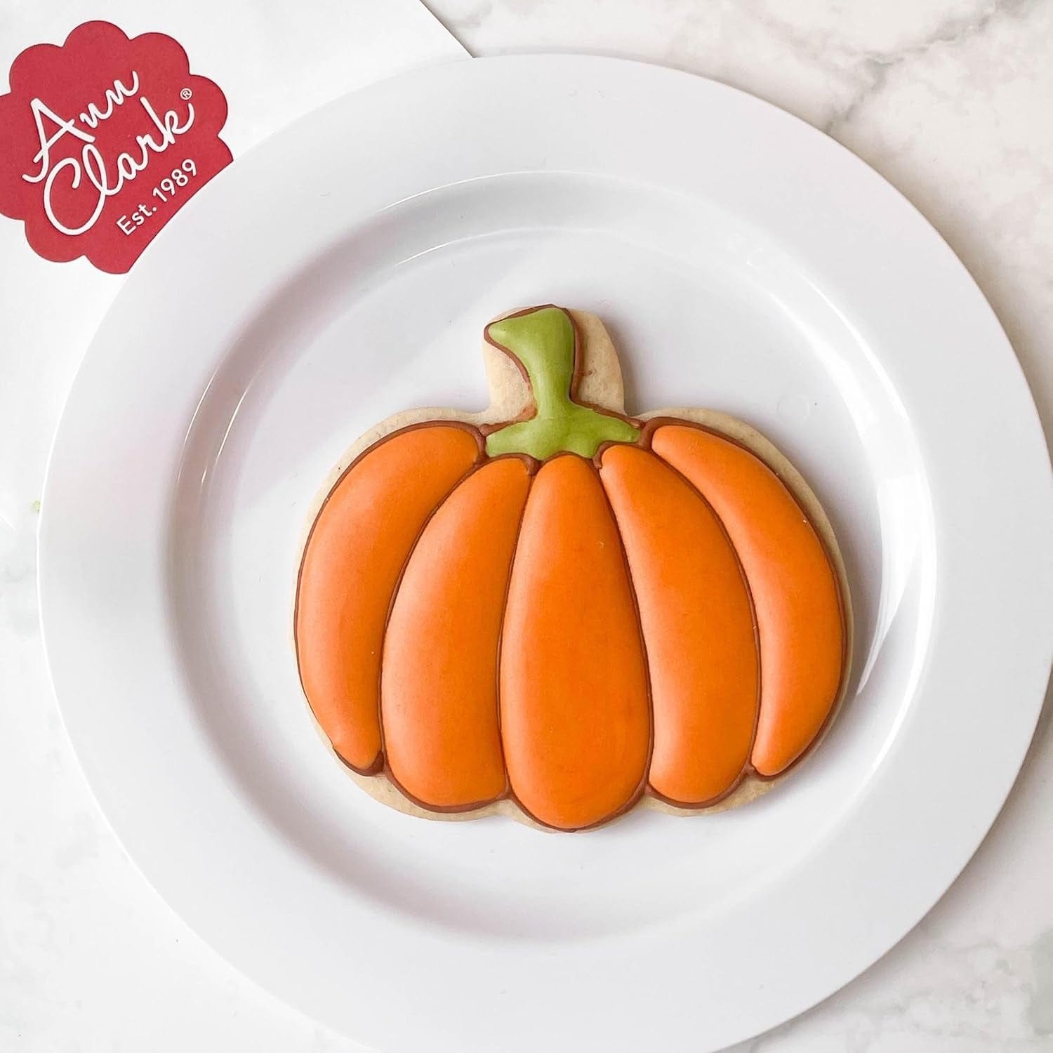 Ann Clark 4-Piece Pumpkin Cookie Cutter Set - Stainless Steel Halloween Baking Tools for Pumpkin-Shaped Cookies, Pies & Fall Desserts - Perfect for Thanksgiving, Halloween & Autumn Baking Parties