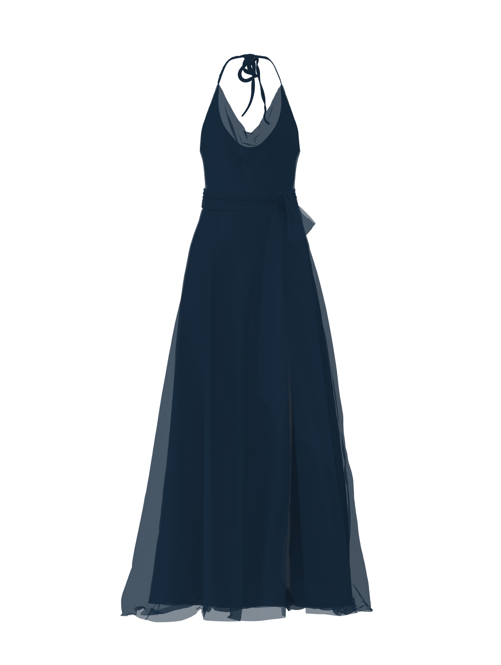Daryn Bodice & Arabella Skirt Set with Sash Belt in Navy - Perfect for Formal Events, Weddings, and Evening Parties