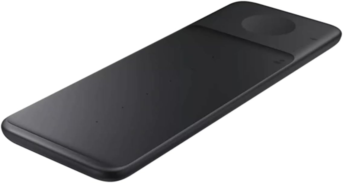 Samsung Wireless Charger Trio - Fast Qi Charging Pad for iPhone, Galaxy, AirPods - Perfect for Home, Office & Travel