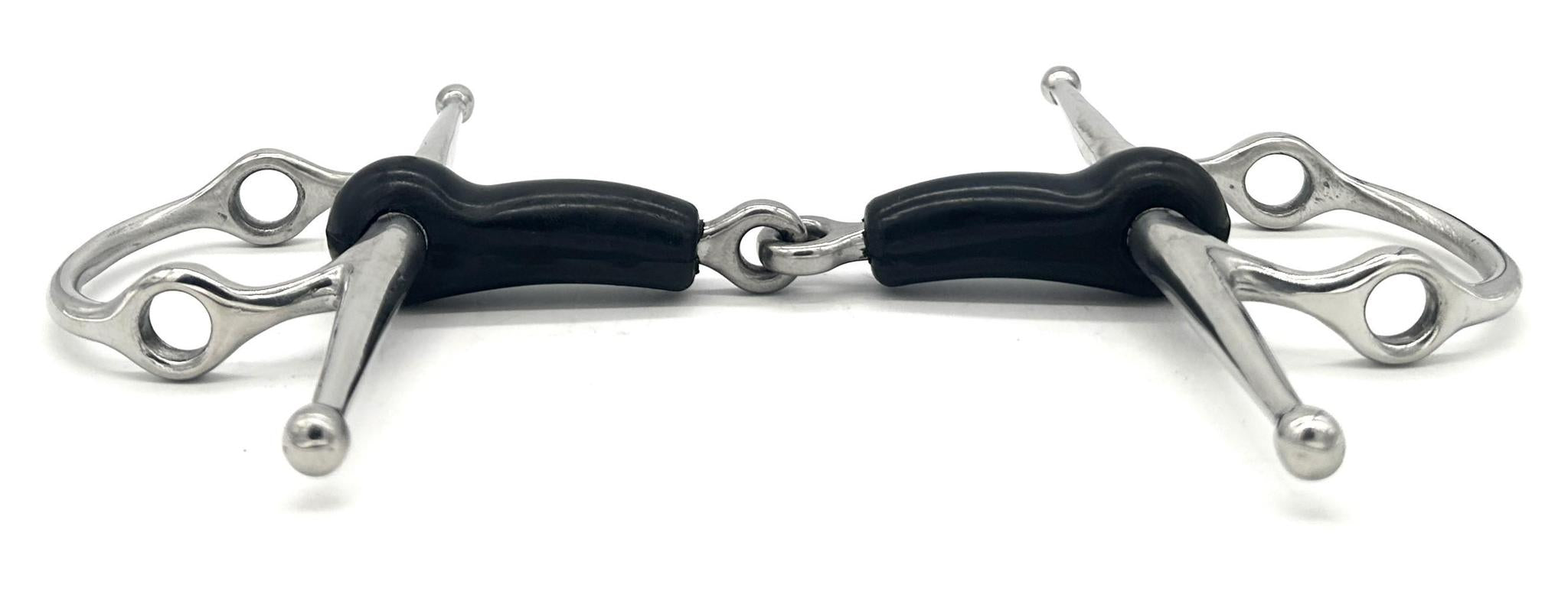 Premium Rubber Single Jointed Full Cheek Nelson Gag Bit for Horses - Comfortable & Durable Equestrian Training Equipment for Dressage, Jumping & Trail Riding