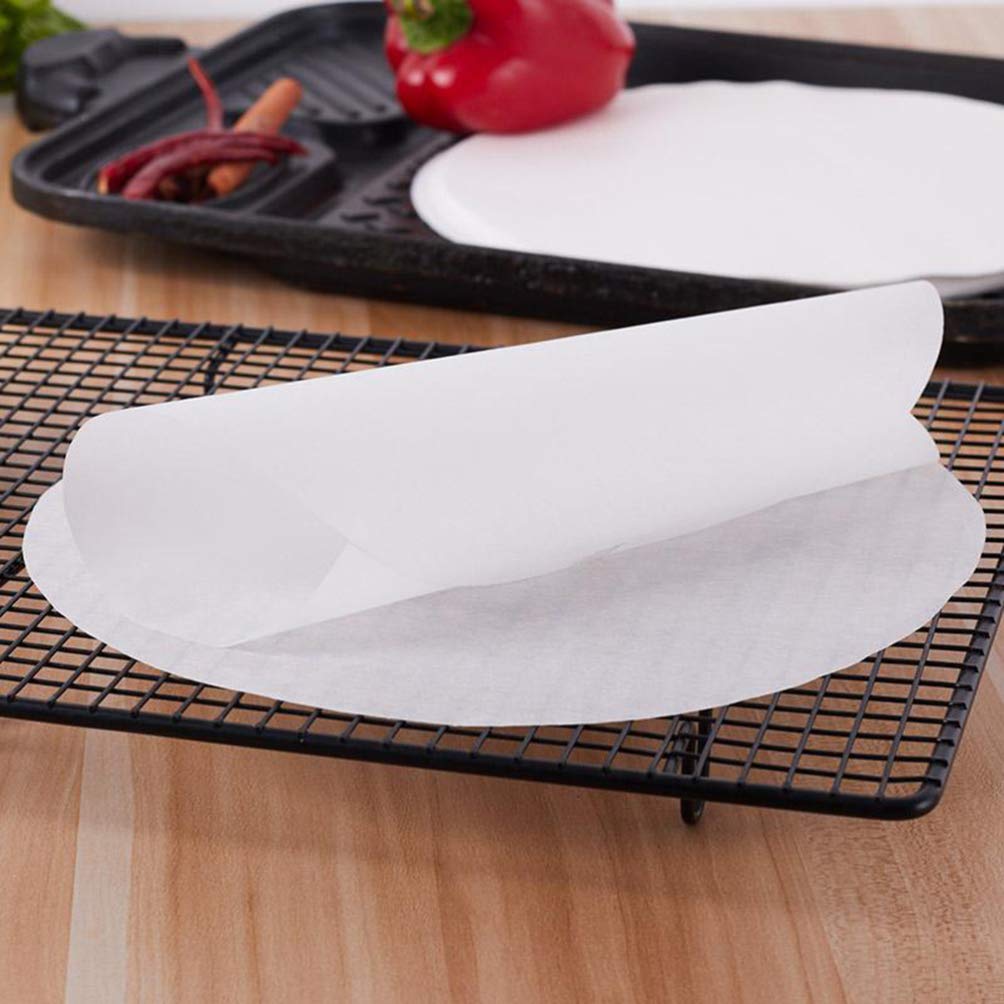 50-Pack Nonstick Greaseproof Parchment Paper Rounds - 12 Inch Baking Paper Circles for Cake Pans, Oven Liners & BBQ - Perfect for Baking, Roasting, Grilling and Food Presentation