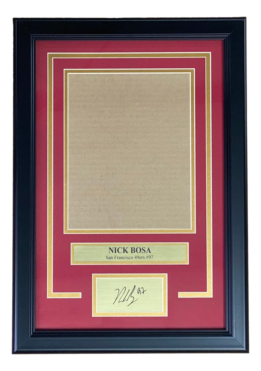 Nick Bosa San Francisco 49ers 8x10 Vertical Photo with Laser Engraved Signature Frame Kit - Perfect for NFL Memorabilia, Man Cave Decor, and Football Fan Gifts