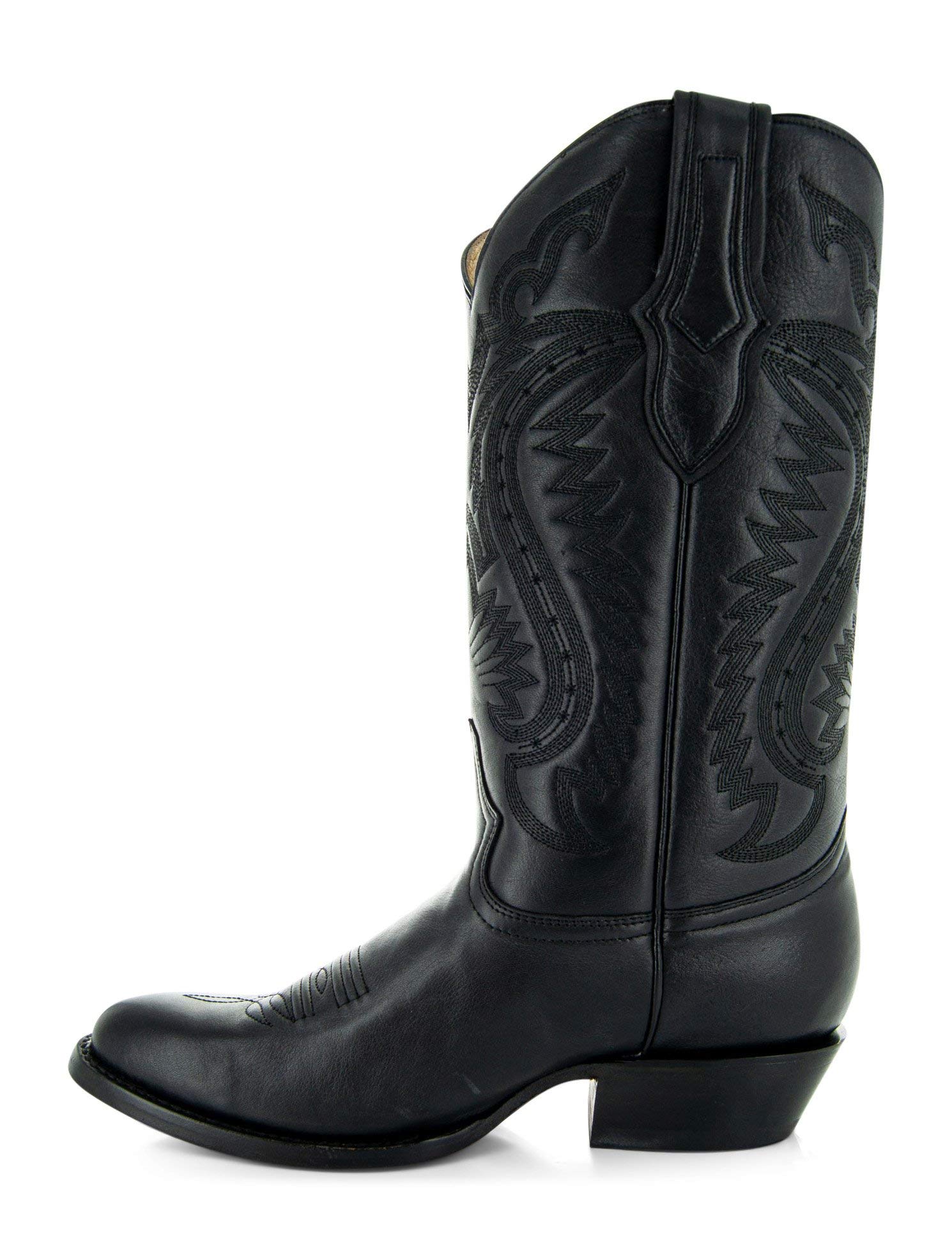 Soto Boots H7001 Men's Classic Round Toe Cowboy Boots - Western Style Leather Boots for Riding, Country Fashion & Casual Wear