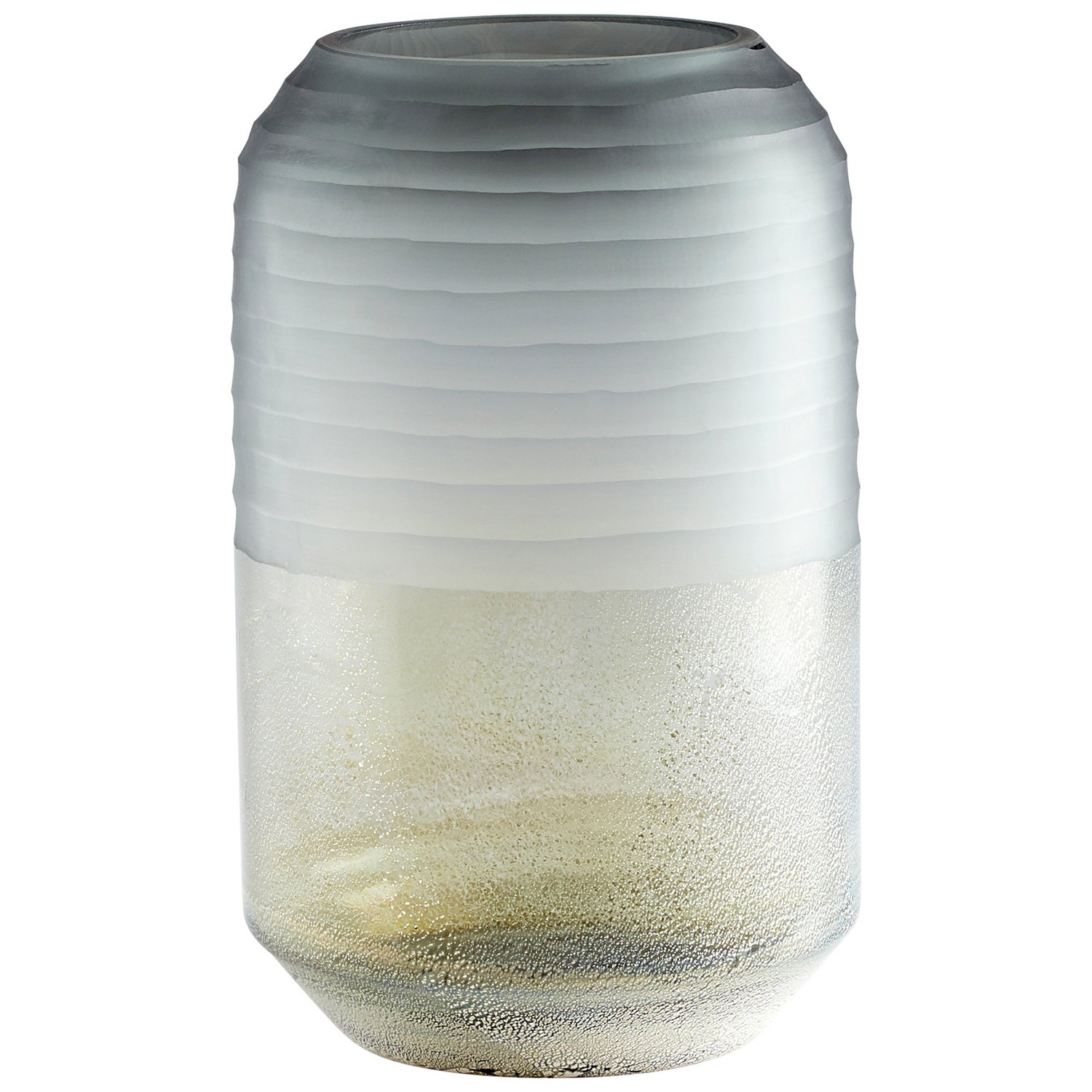Cyan Design 11104 Alchemy Vase - Large Grey and Gilded Silver Decorative Vase for Home Decor, Wedding Centerpiece, and Luxury Interior Styling