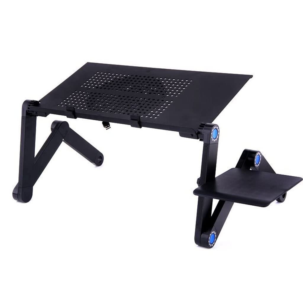 EKDSPW Adjustable Laptop Cooling Desk - Portable Foldable Computer Stand with Mouse Pad for Home Office, Gaming & Bed Use (Color: C) | Ergonomic Notebook Holder & TV Table for Comfortable Work