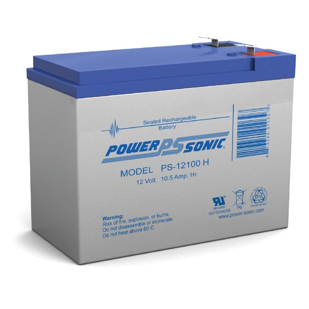 Power Sonic 12V 10.5AH Rechargeable Battery Replacement for Simplex STR112112 - Perfect for Fire Alarm Systems, Security Devices & Emergency Backup Power