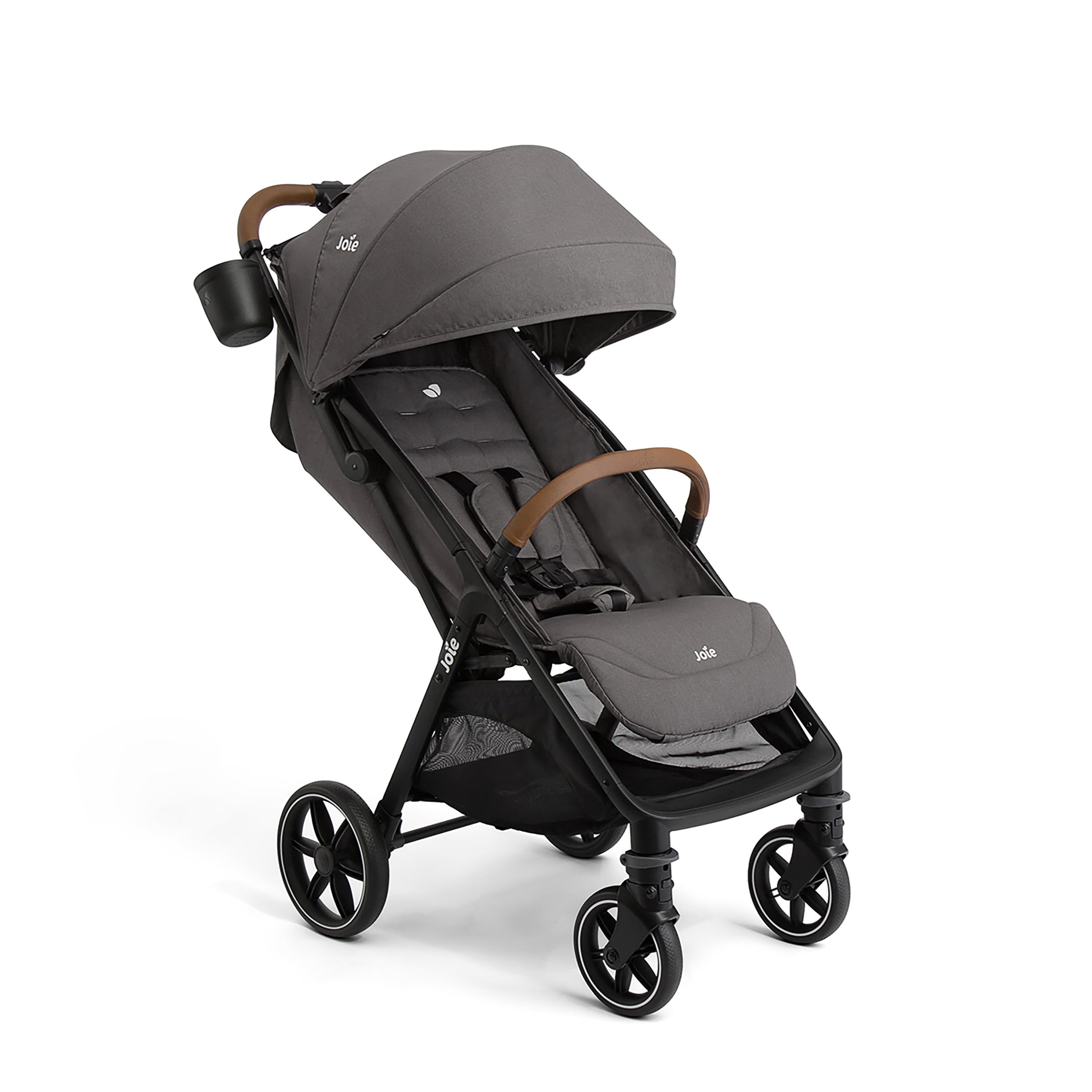 Nutmeg Compact Stroller - Lightweight Foldable Baby Stroller with One-Hand Fold, Travel-Friendly Design (Thunder Black) | Perfect for Air Travel, Shopping & City Walks