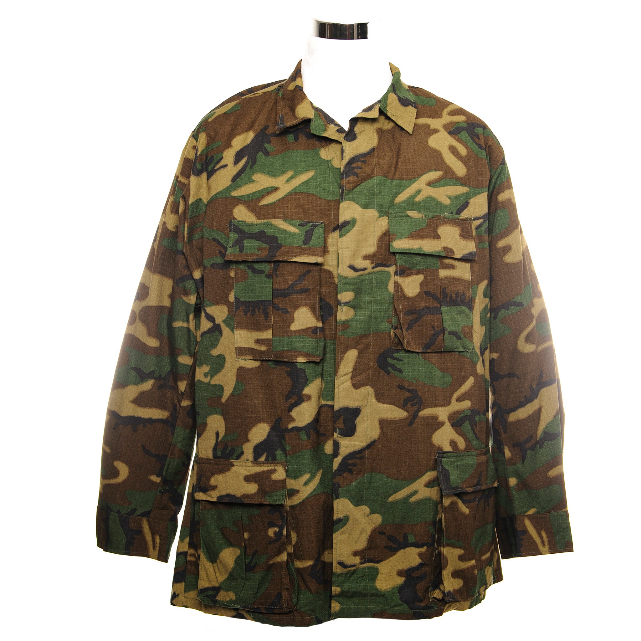 Vintage US Army Tropical Combat Jacket 5th Pattern ERDL 1977 - Large Size Regular Deadstock - Military Surplus Outerwear for Outdoor Adventures & Vintage Collectors