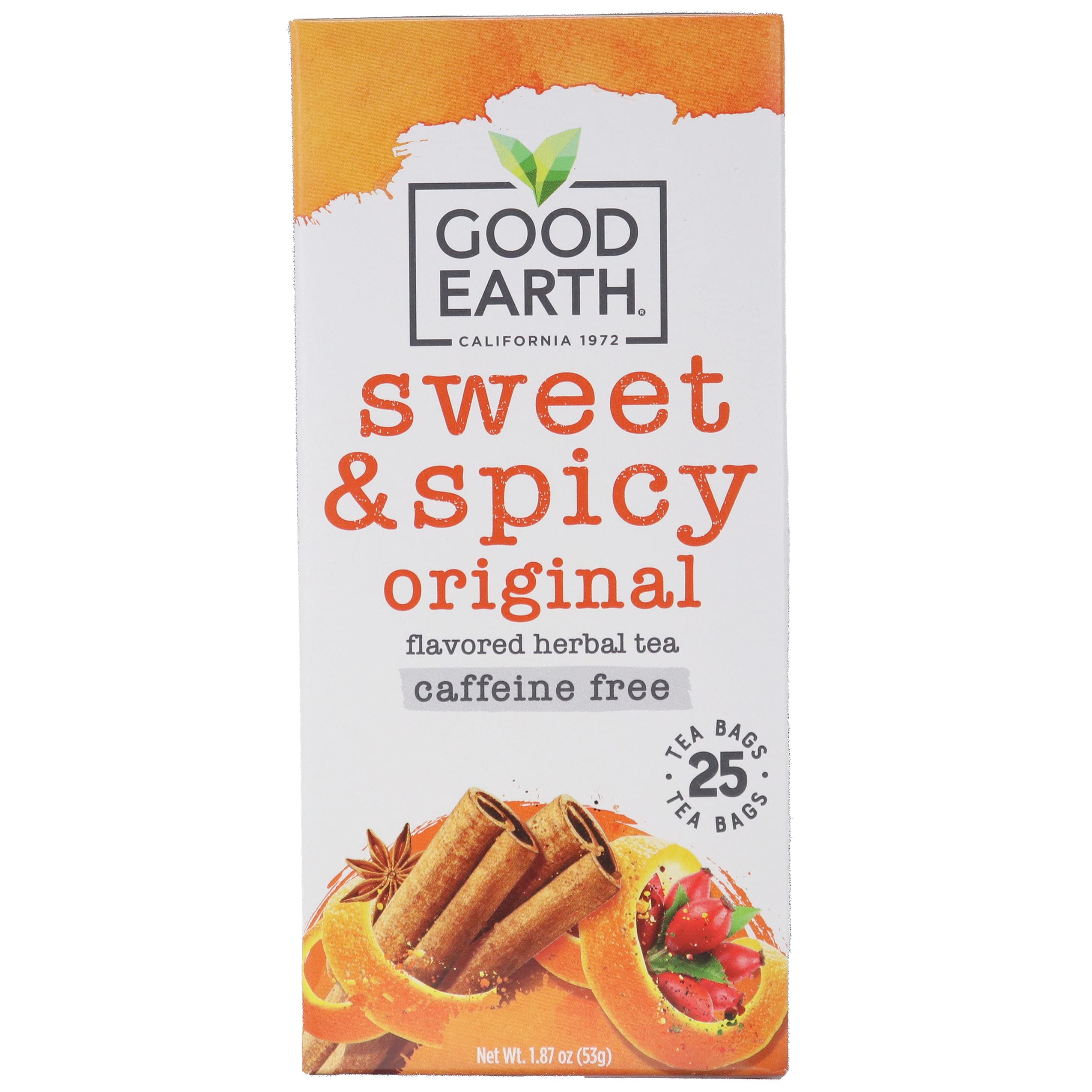 Good Earth Sweet & Spicy Original Herbal Tea - 9 Boxes (25 Tea Bags Each) | Caffeine-Free, Natural Ingredients | Perfect for Relaxation, Afternoon Break & Gift Giving
