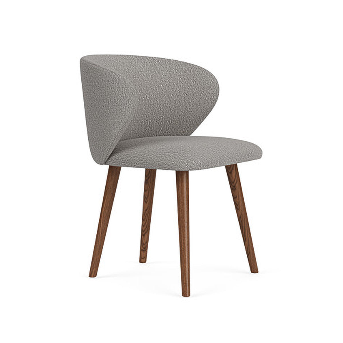 Ellie Boucle Dining Chair - Modern Upholstered Accent Chair for Kitchen, Dining Room, or Office - Soft Textured Fabric & Sturdy Wooden Legs - Perfect for Home Decor & Entertaining