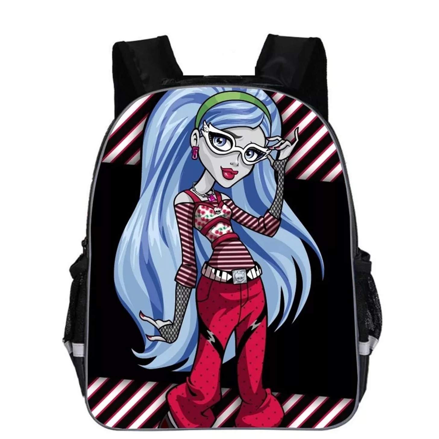 Monster High Canvas Backpack for Kids - Lightweight Unisex School Book Bag with Side Pockets | Perfect for School, Travel & Daily Use