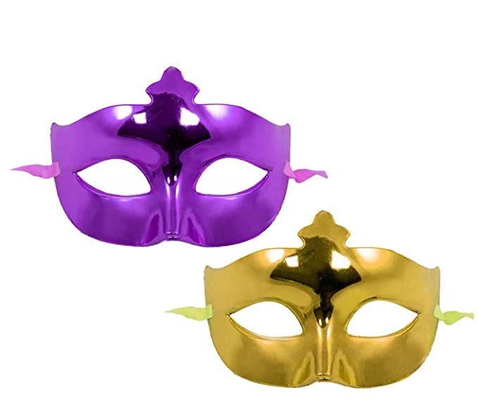 INAAYA Set of 4 Themed Face Masks - Birthday & Halloween Face Coverings in Vibrant Colors | Perfect for Parties, Costumes & Holiday Celebrations