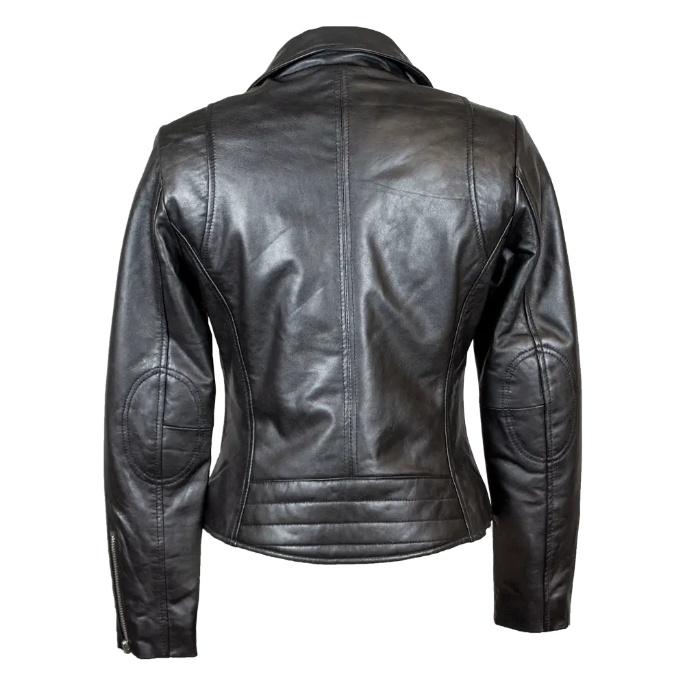 BOL Women's Biker Style Leather Jacket - Fashion Motorcycle Jacket for Women, Genuine Leather, Stylish Outerwear for Riding & Everyday Wear