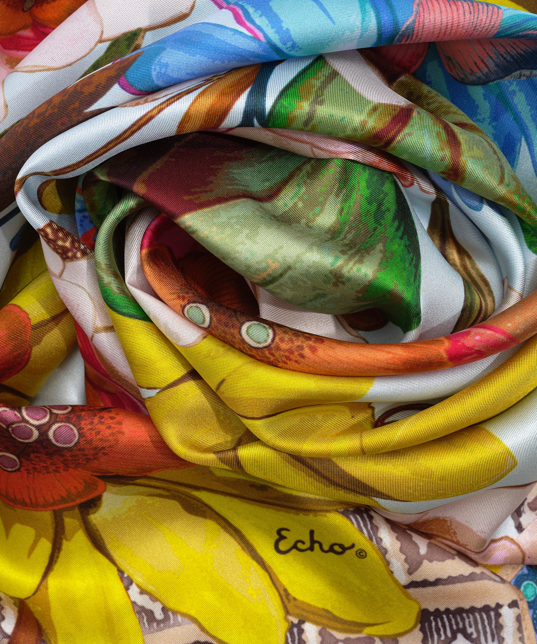35 Inch Tropical Floral Silk Square Scarf for Women - Elegant Fashion Accessory for Spring, Summer, Beach & Travel Outfits