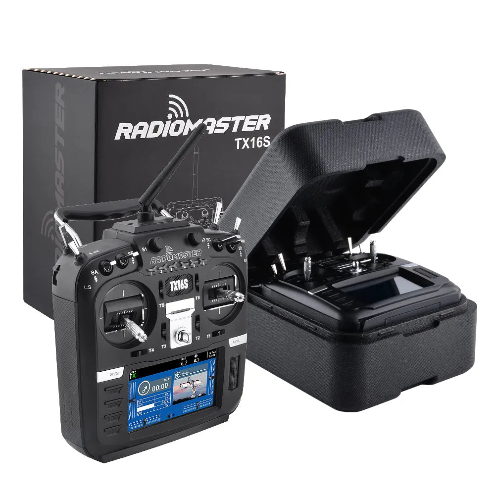 RadioMaster TX16S Hall Sensor Gimbals 2.4GHz 16CH Multi-Protocol OpenTX Transmitter with TBS MicroTX V2 - Perfect for FPV Drones, RC Planes & Helicopters