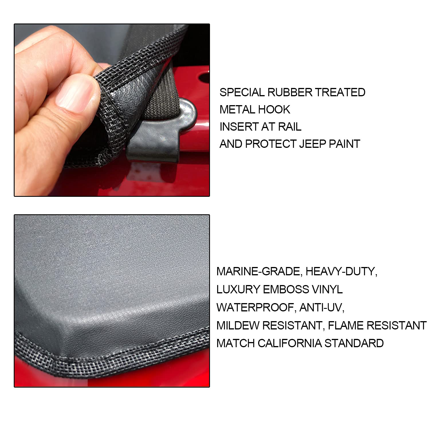 Shadeidea Jeep Wrangler JK 4 Door Tonneau Cover (2007-2018) | Waterproof Vinyl Cargo Trunk Cover for JKU, Rubicon, Sahara & Sport S Models | American Flag Design | 3-Year Warranty | Perfect for Off-Roading, Camping & Outdoor Adventures