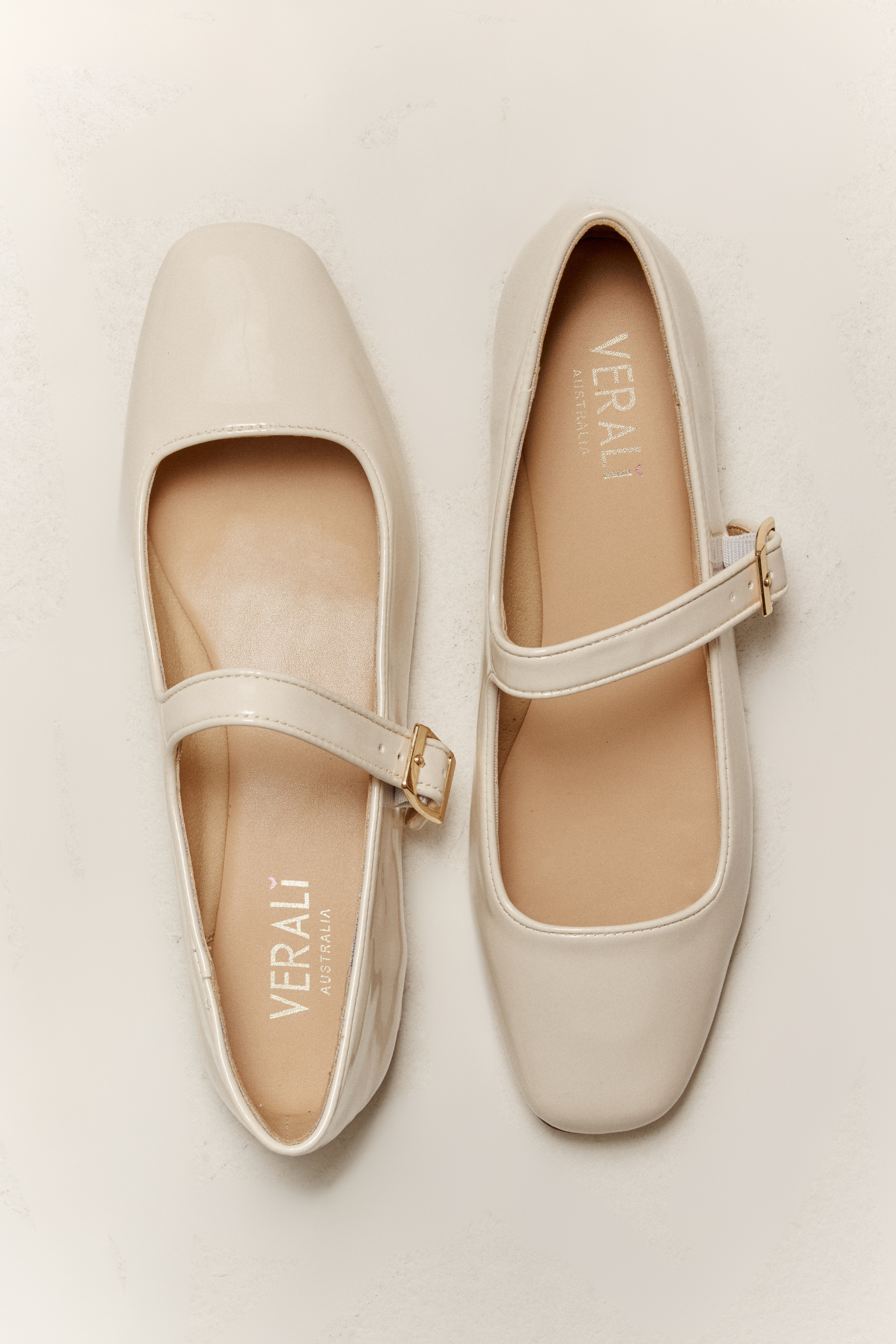 Eden Mary Jane Flats - Bone White Patent Leather Women's Shoes | Comfortable & Stylish for Work, Casual, and Special Occasions
