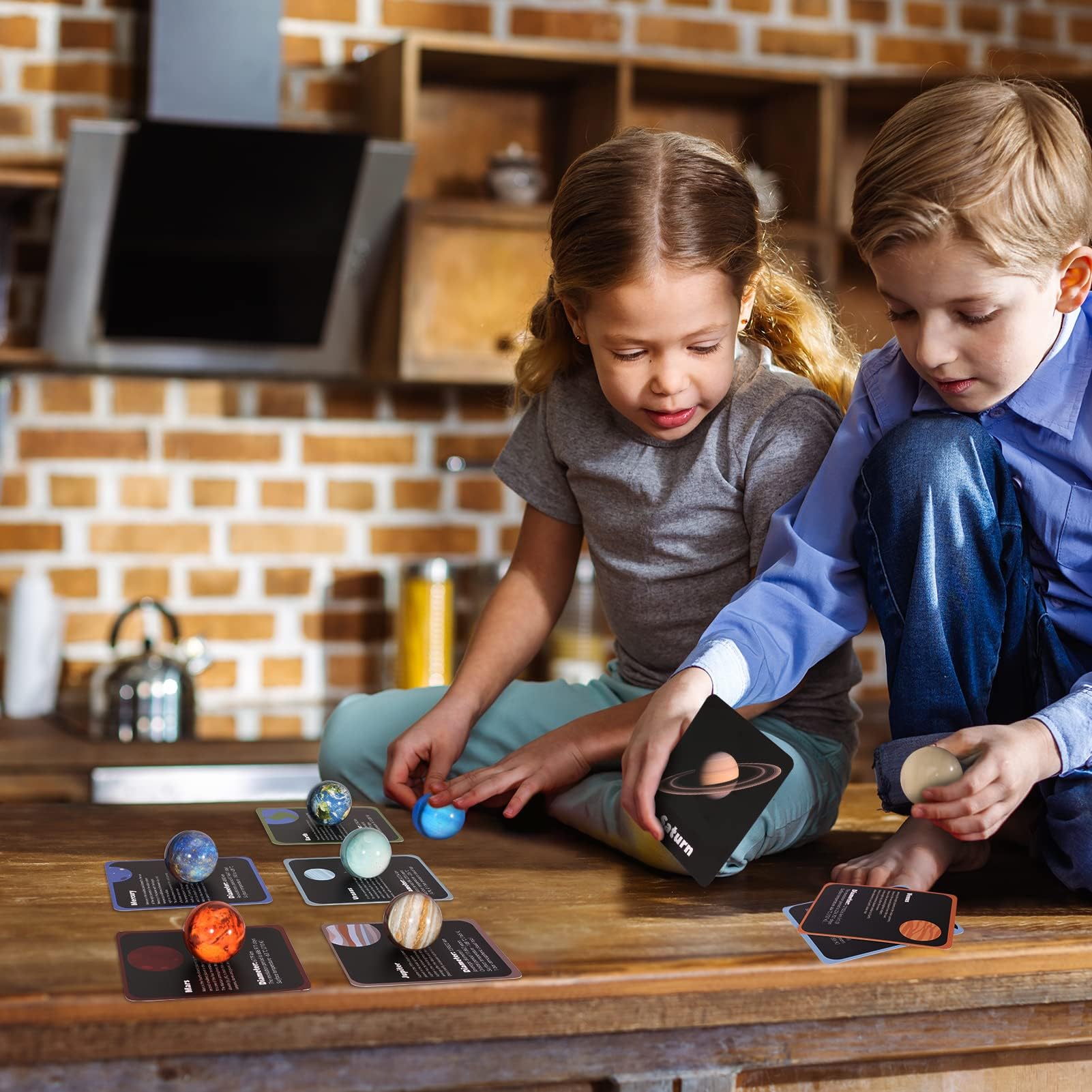 16PCS Solar System Toys for Kids - 8 Planets Bouncy Balls with Planetary Flashcards | STEM Educational Space Toys for Classroom Learning & Birthday Party Favors | Perfect for Science Projects & Astronomy Enthusiasts