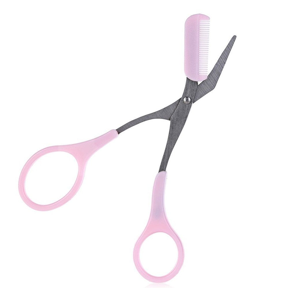 Professional Eyebrow Trimming Scissors with Fine-Toothed Comb - Precise Grooming for Perfectly Shaped Brows at Home or Salon