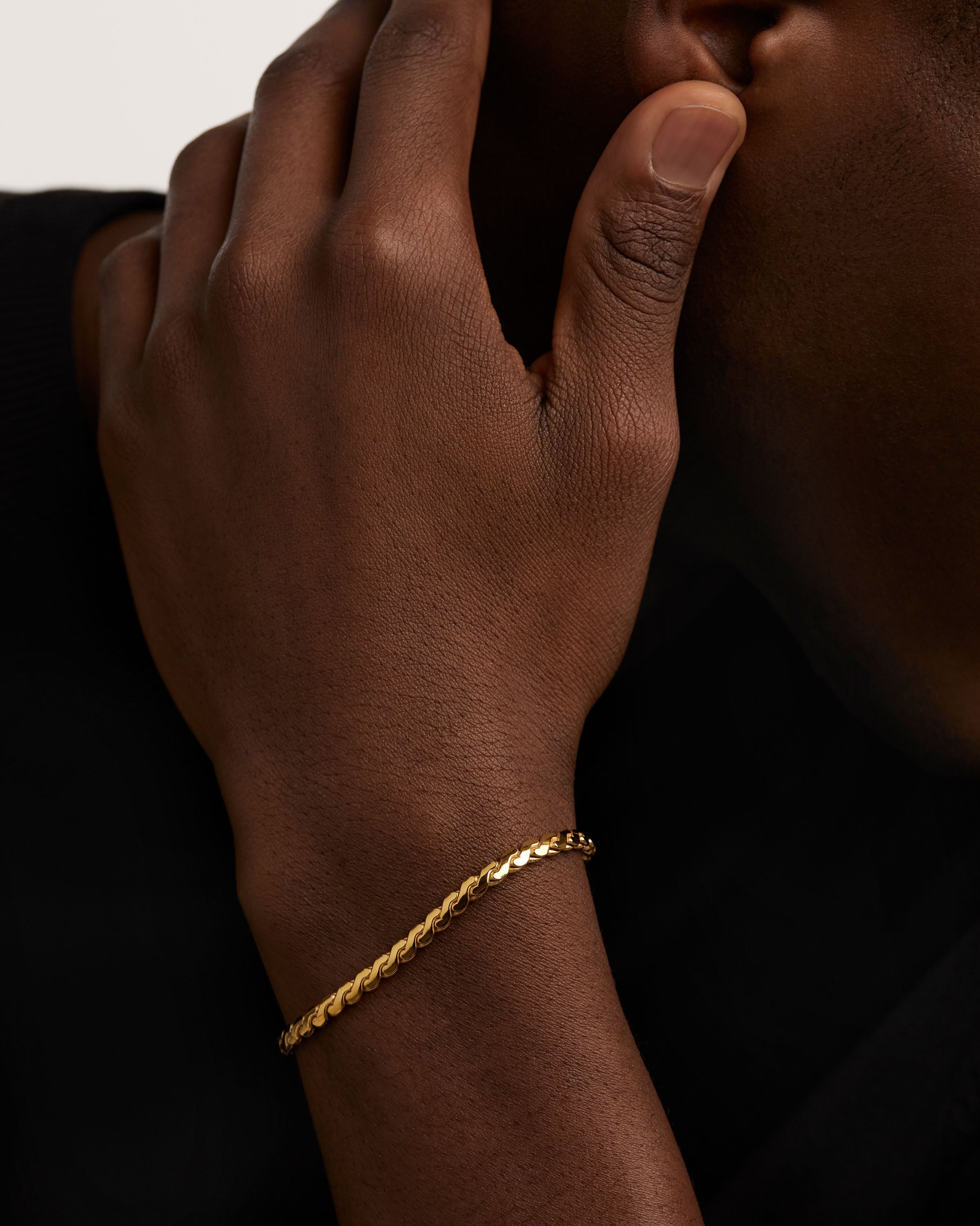 Stylish Large Serpentine Chain Bracelet for Women - Trendy Gold/Silver Layered Statement Jewelry - Perfect for Parties, Date Nights & Everyday Wear