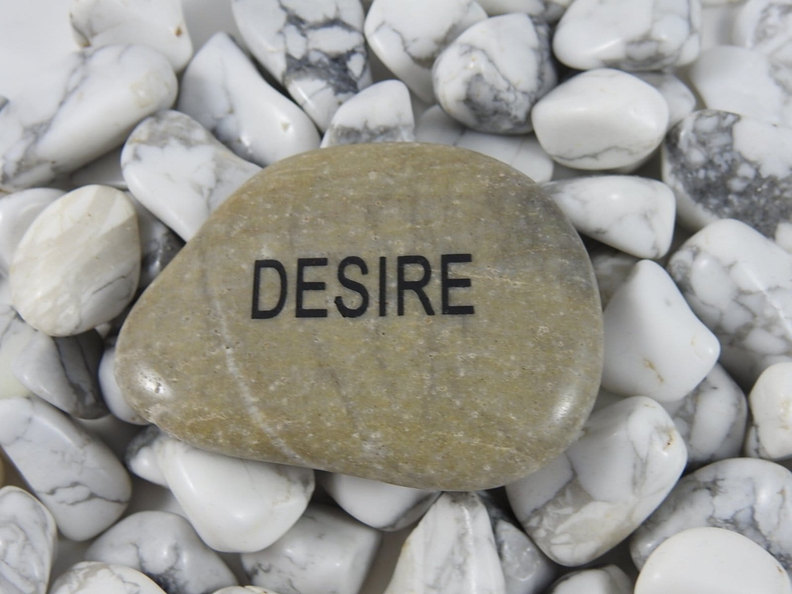 Desire Word Stone - Premium Decorative Stones for Home & Garden | Perfect for Landscaping, Zen Gardens & DIY Crafts