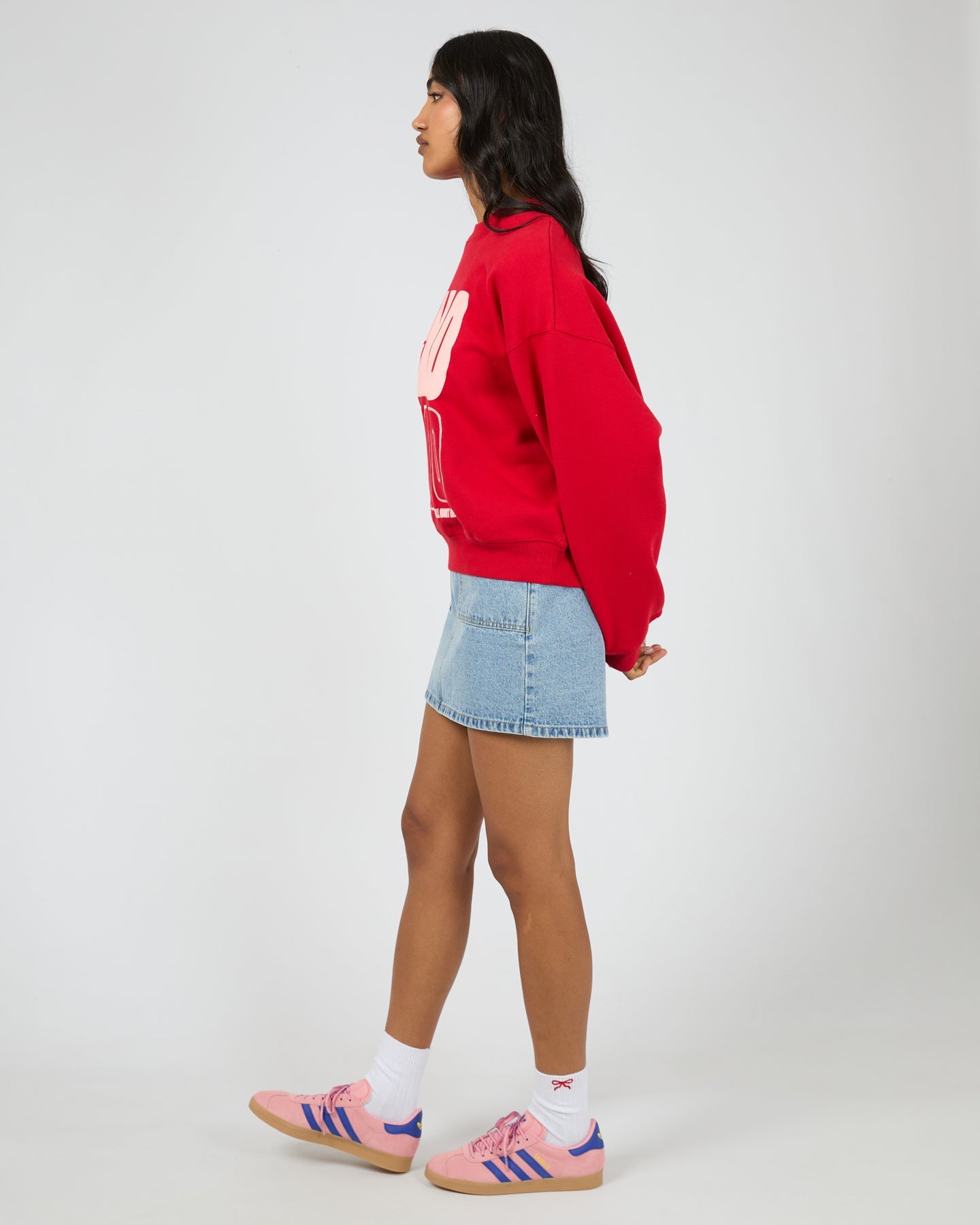 All About Eve Ciao Ciao Boxed Crew Red T-Shirt - Women's Casual Short Sleeve Tee for Everyday Wear, Street Style & Summer Outfits