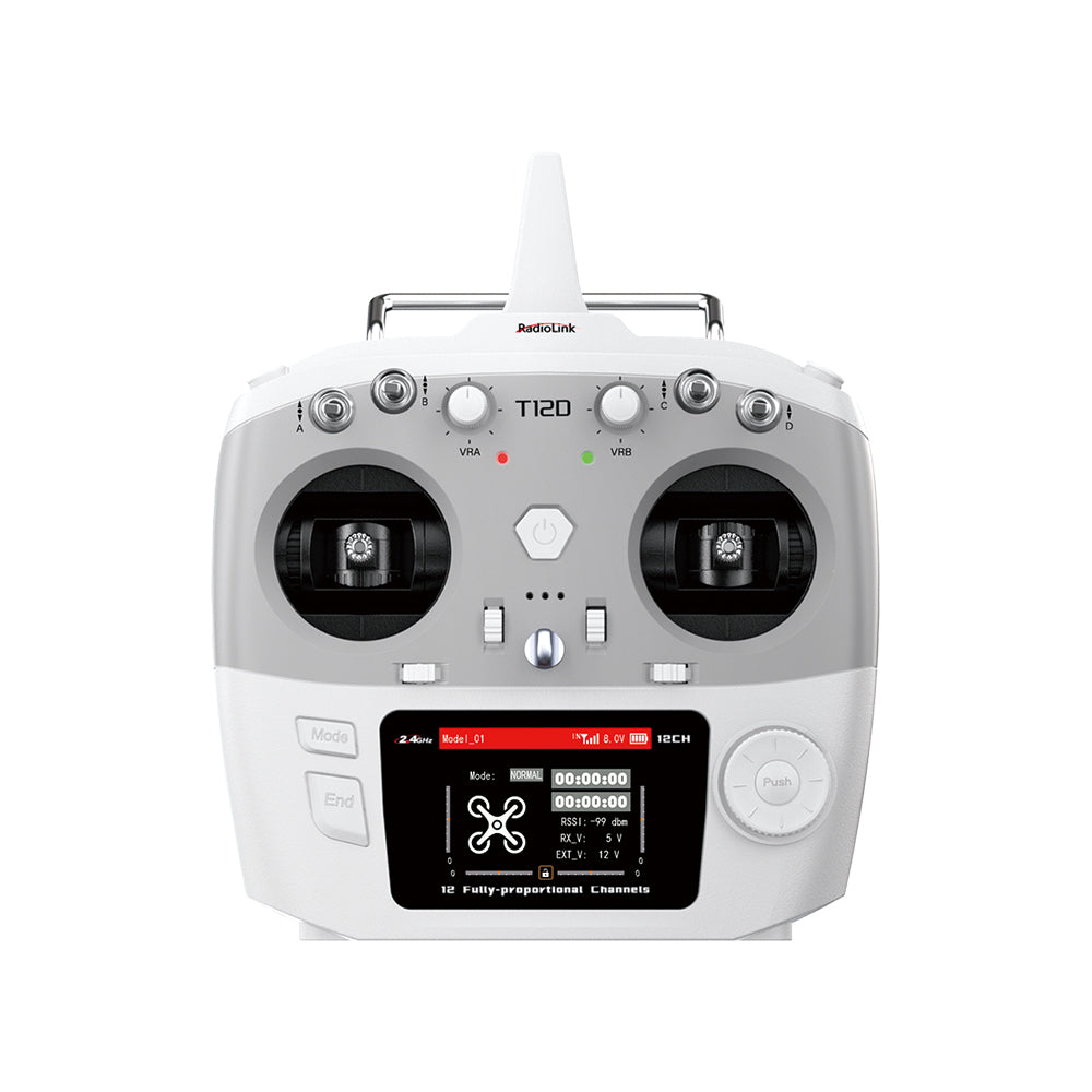 RadioLink T12D 12 Channel RC Transmitter - High Precision Remote Controller for Drones, RC Planes, Cars & Boats | Perfect for FPV Racing, Aerial Photography & RC Hobbyists