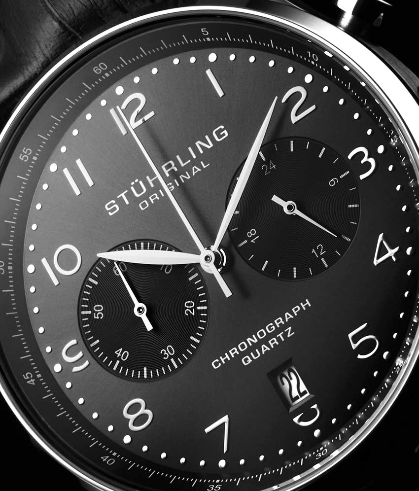 GR1 Q 896 Quartz 42mm Chronograph Watch for Men - Waterproof Sports Chrono Wristwatch with Date Display - Perfect for Running, Swimming & Outdoor Activities