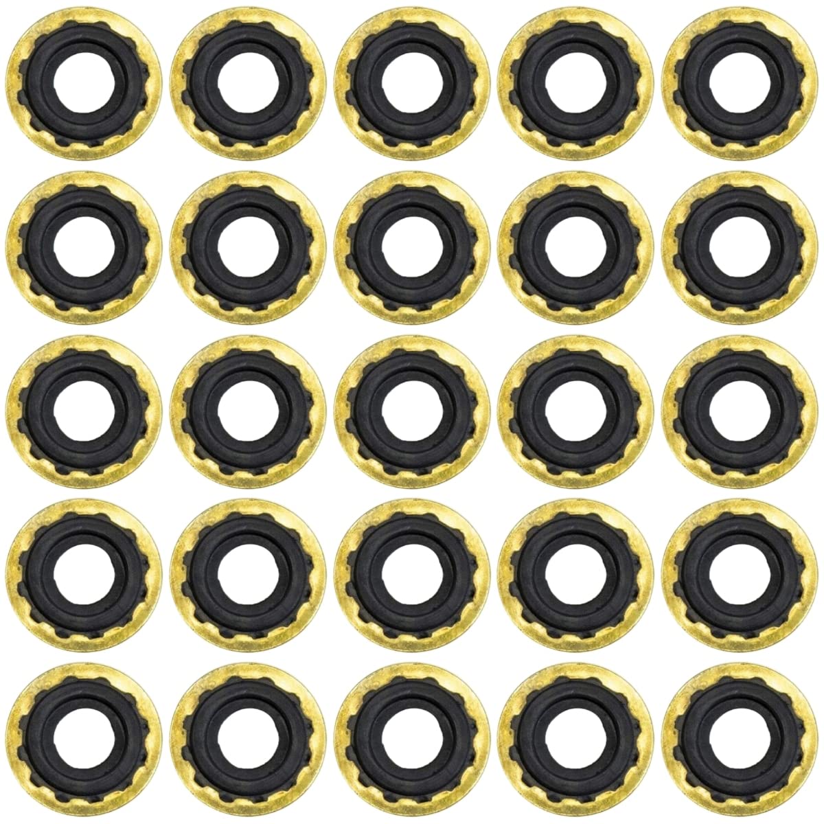 25-Pack Oxygen Regulator Yoke Washer Seals - Durable Medical Gas Valve Gaskets for Oxygen Tanks, Welding Equipment & Scuba Diving Gear (Replacement Seals for Safe Airflow)