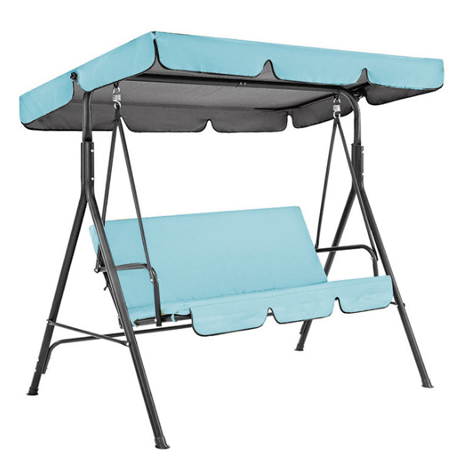 Waterproof Swing Canopy Cover Replacement for 2/3 Seater Outdoor Swing Bench - Sky Blue (142x120x18cm) - Patio Garden Swing Shade Cover - Perfect for Backyard, Deck, and Outdoor Relaxation
