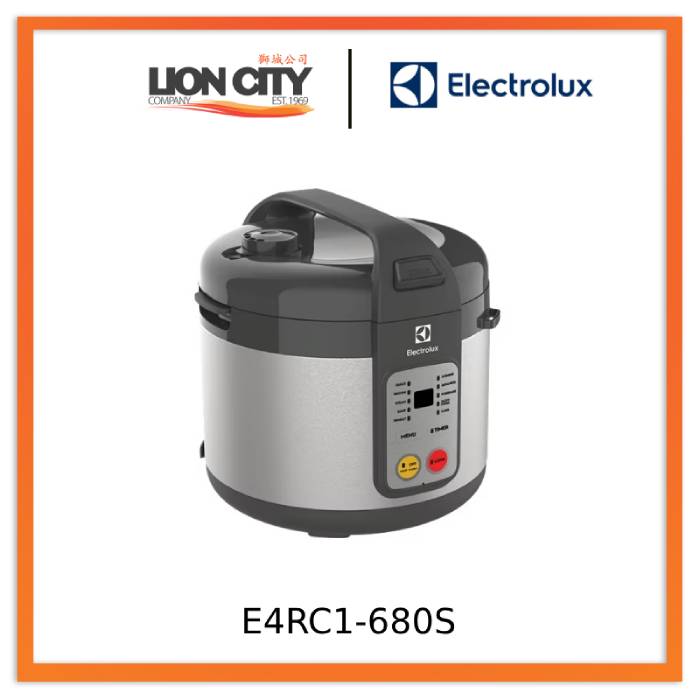 Electrolux E4RC1 680S 1.8L Electric Rice Cooker with Non-Stick Pot - Pebble Grey - Perfect for Small Families & Dorm Rooms