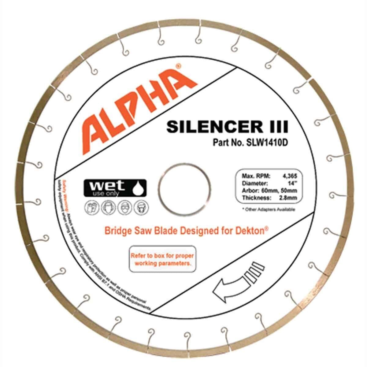 Alpha Silencer III Blade for Dekton - Premium Diamond Cutting Disc for Stone & Granite - Perfect for Countertops, Tiles & DIY Projects