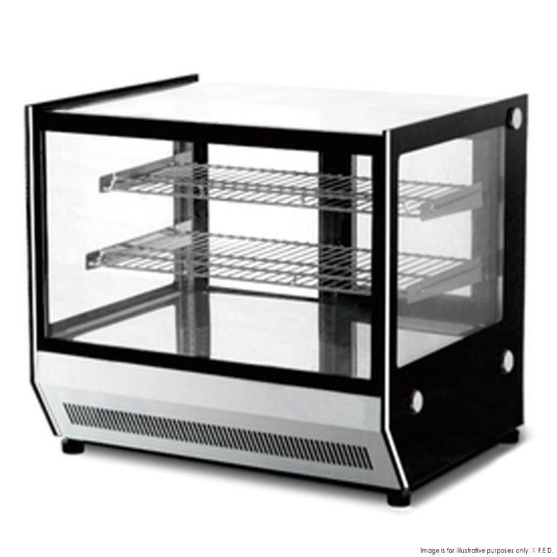 Premium Bonvue Counter Top Square Glass Hot Food Display Case - GN 900HRT NSW1956 - Ideal for Restaurants, Cafes & Buffets to Keep Meals Warm & Fresh