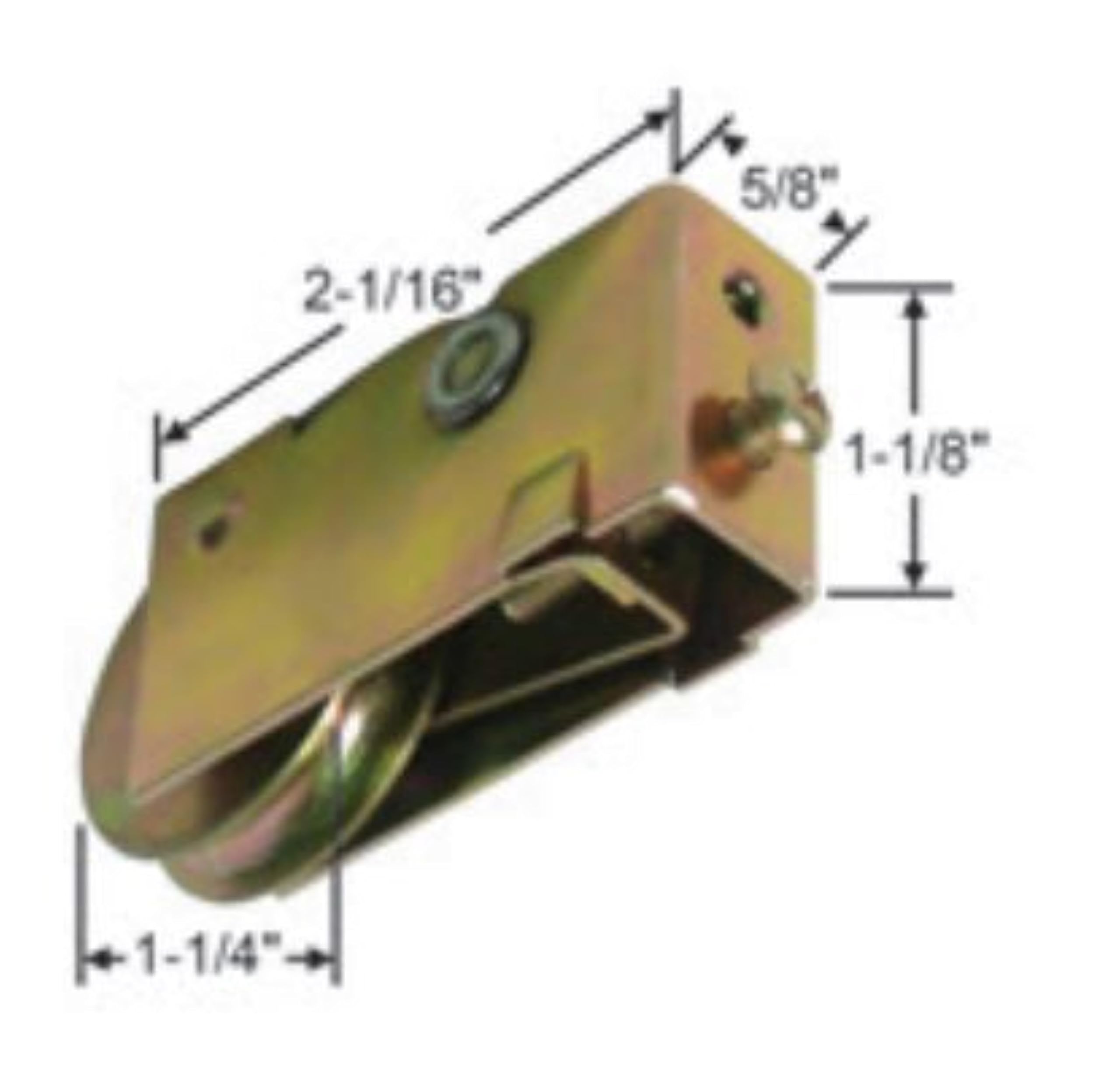 BARTON KRAMER Crossly Roller for Sliding Glass Doors - Steel Precision Bearing Wheel Replacement (DR-137-SP) | Patio Door Roller Hardware Repair Kit | Smooth Gliding for Home & Commercial Use