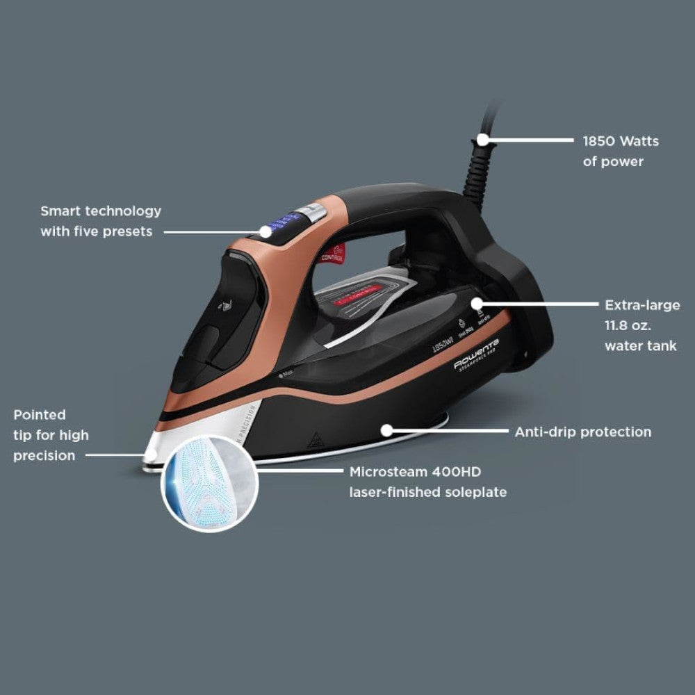 ROWENTA DW9540 SteamForce Pro Garment Steam Iron - Powerful 1800W with 400g/min Steam Output - Perfect for Wrinkles & Fabric Care (Blemished Packaging, Full Warranty) - Ideal for Home, Office & Travel Use