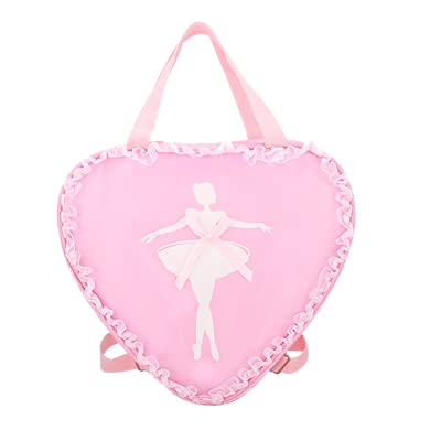WEISIPU Cute Princess Ballet Dance Bag for Girls - Pink Kids Gym Backpack & Duffle Bag for Dance Classes, School & Travel