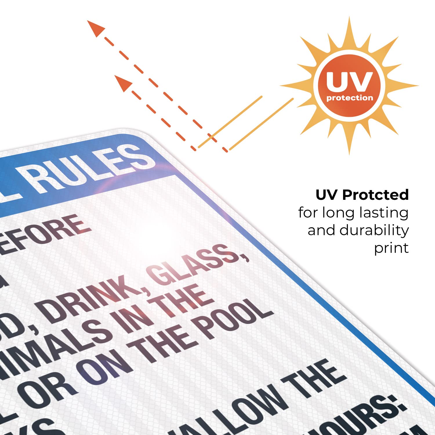 Florida Wave Pool Rules Sign - 24x30 Inches, 3M EGP Reflective .080 Aluminum, Complies with FL Pool Safety Code, Fade Resistant - Perfect for Water Parks, Public Pools & Beach Clubs (Made in USA)