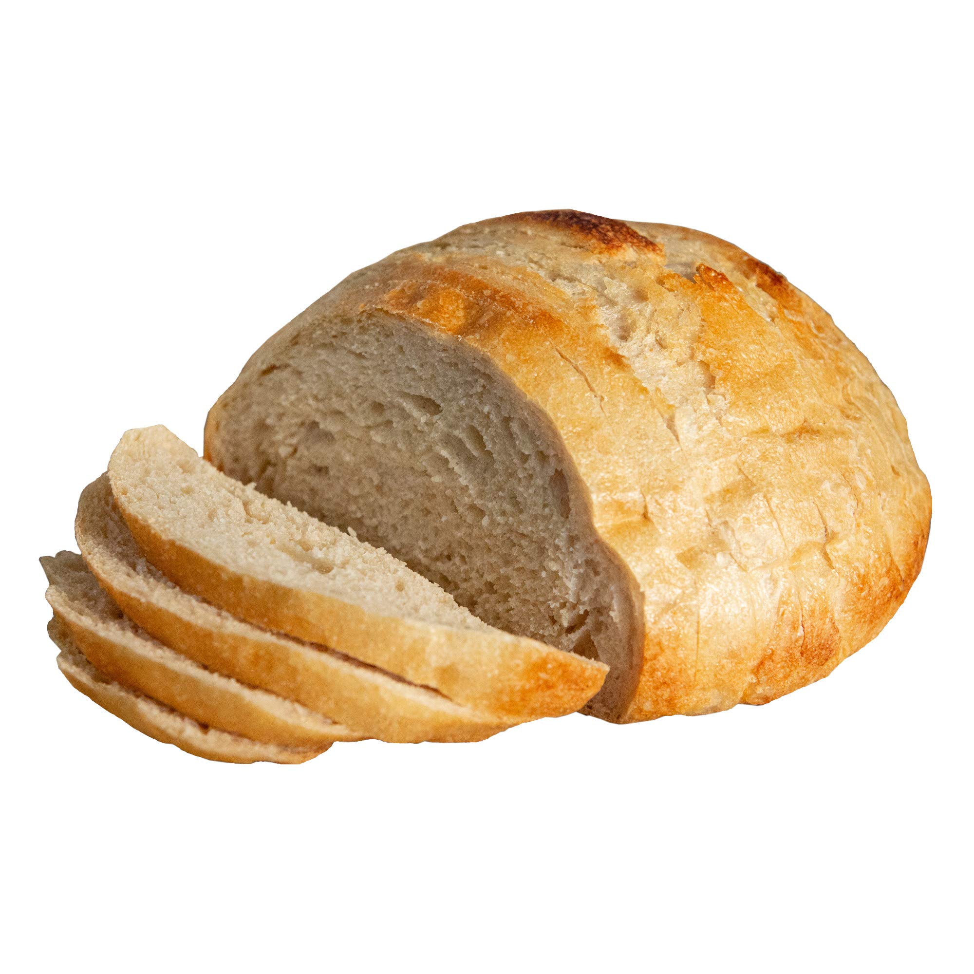 Fresh Sourdough Bread - Authentic San Francisco Bakery Style Dutch Oven Country Loaf - Handmade Artisan Round Bread with 3 Simple Ingredients - Pre-Sliced (4 Pack) | Perfect for Sandwiches, Toast & Charcuterie Boards