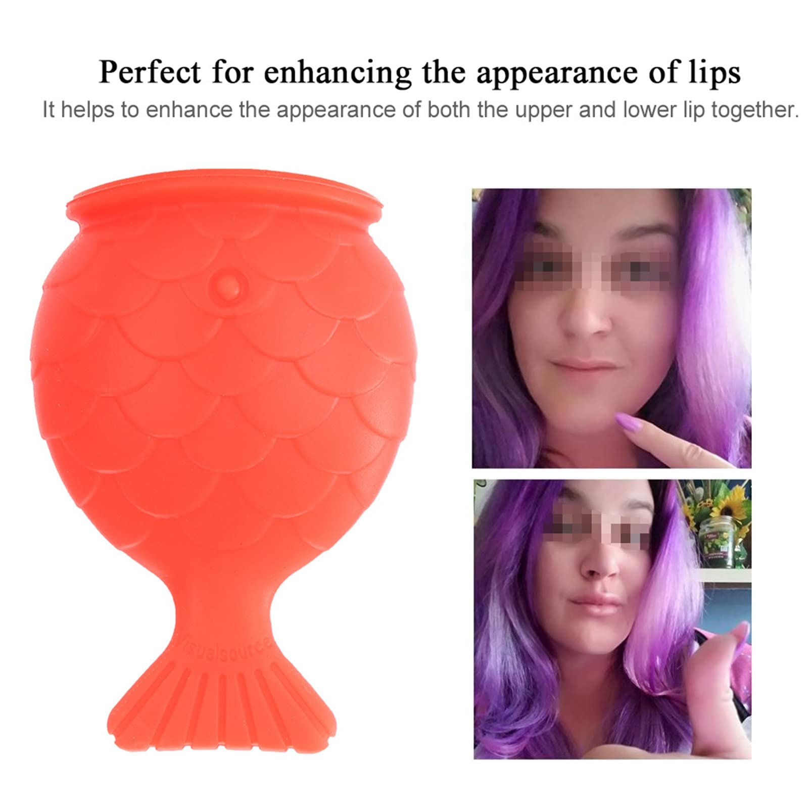 Fish Shaped Lip Plumper Enhancer for Women - Portable Lip Sucker Device for Fuller, Plumper Lips - Perfect for Makeup, Selfies & Date Night
