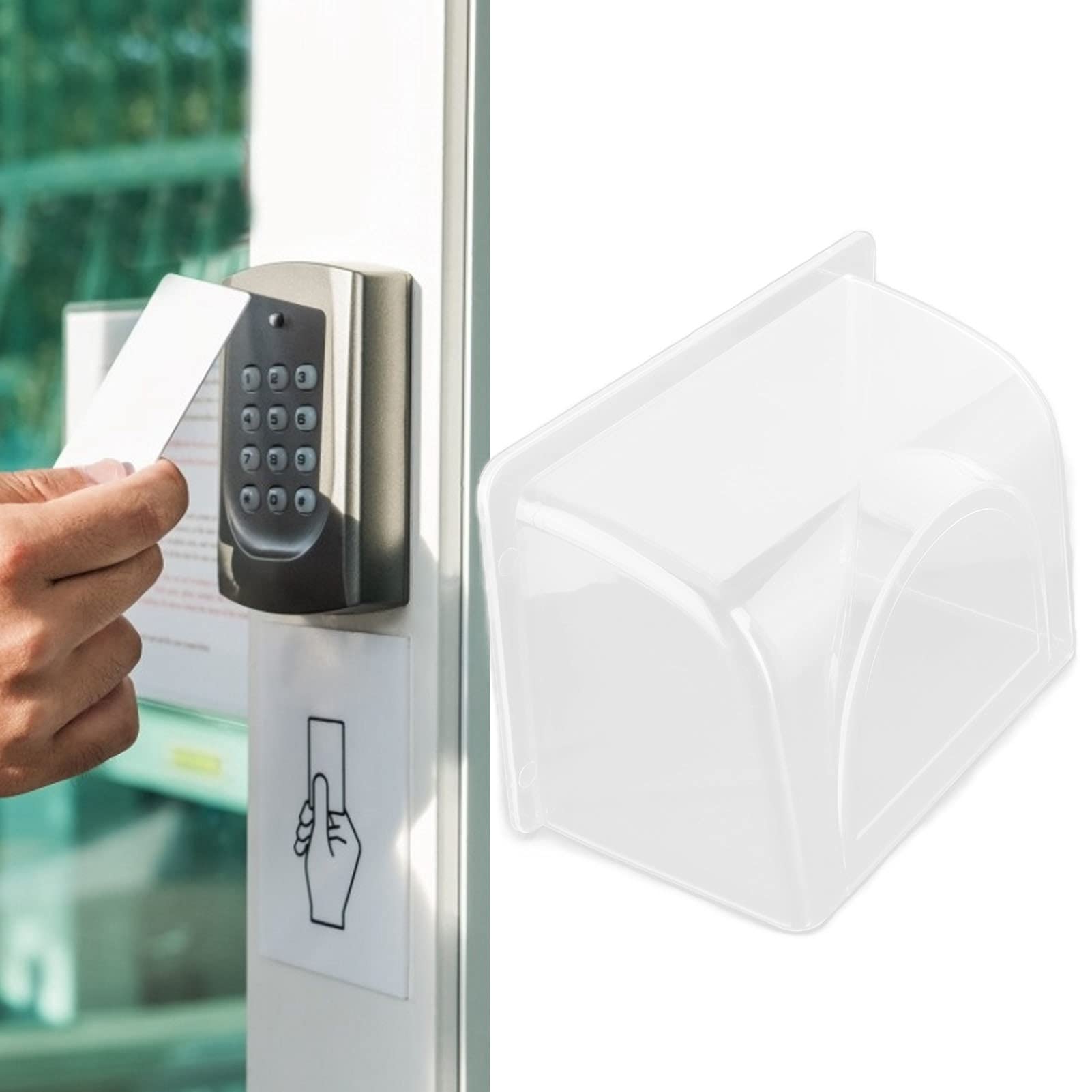 Waterproof Transparent Fingerprint Lock Cover - Rainproof Shell Protector for Smart Doorbell & Access Controller | Home Security System for Outdoor Use