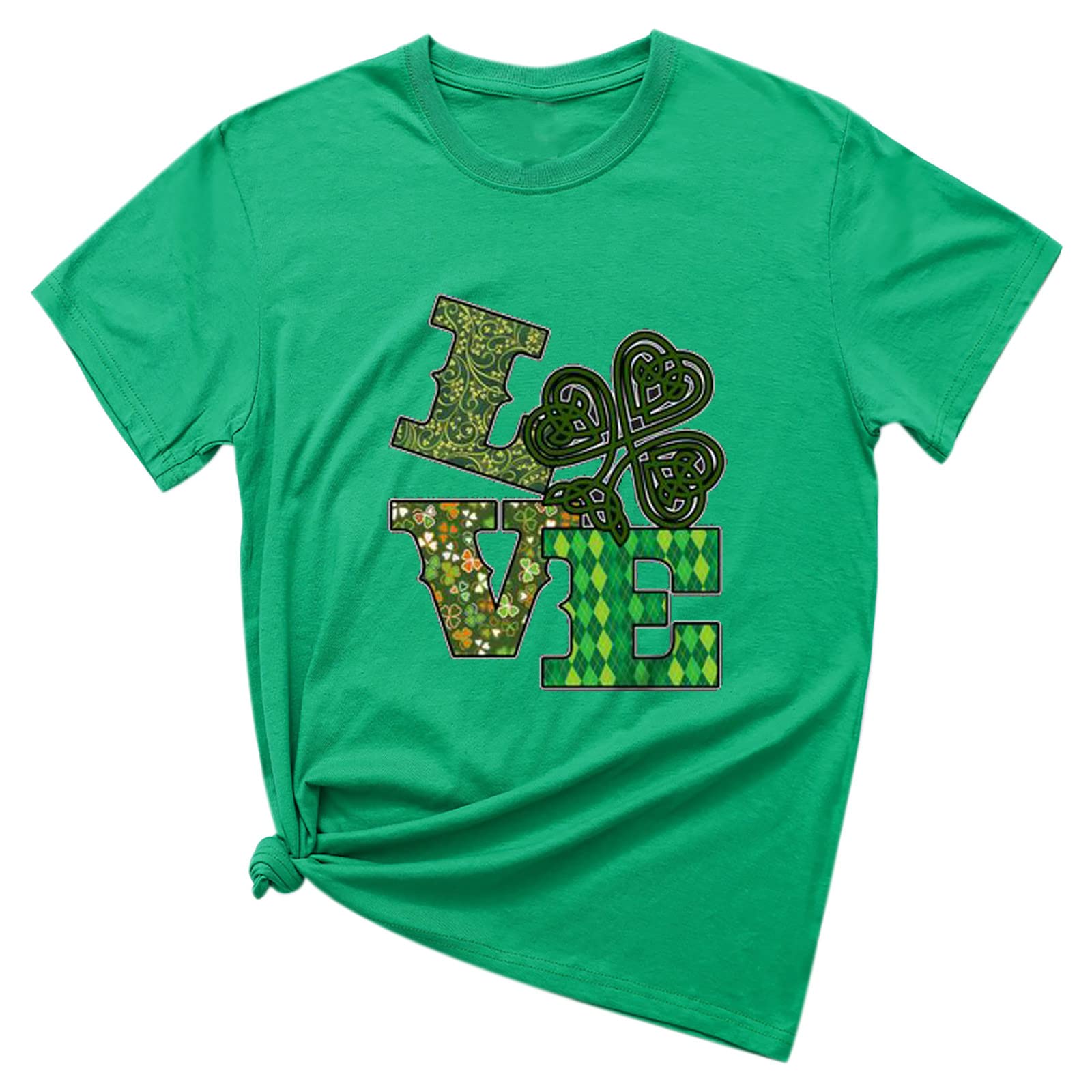 Women's Short Sleeve Tunic Tops - St. Patrick's Day Graphic Tees - Plus Size Loose Casual T-Shirts for Summer | Perfect for Festivals, Parties & Everyday Wear