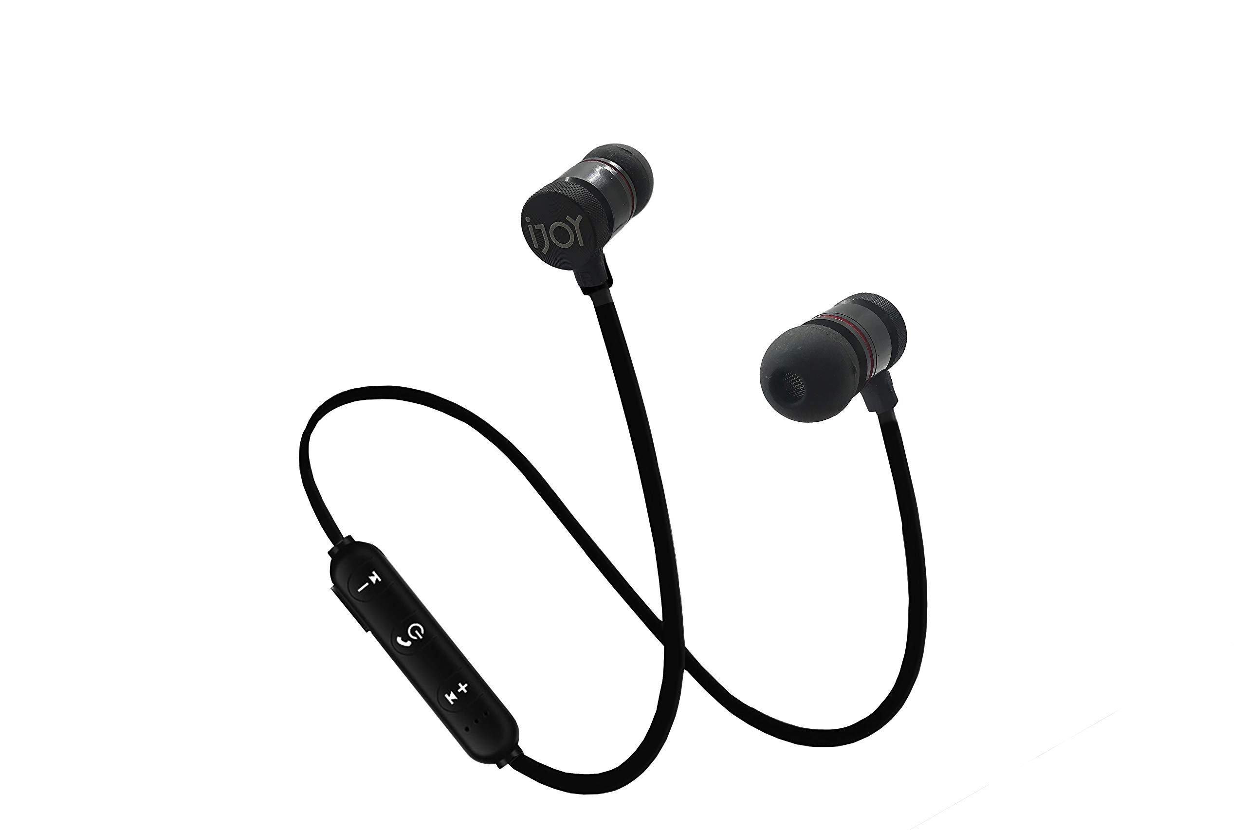 iJOY Bluetooth Wireless Sport Earbuds IPX4 Sweatproof - Noise Cancelling Headphones with Mic for Running, Gym & Workout | Perfect for Fitness, Jogging & Outdoor Activities