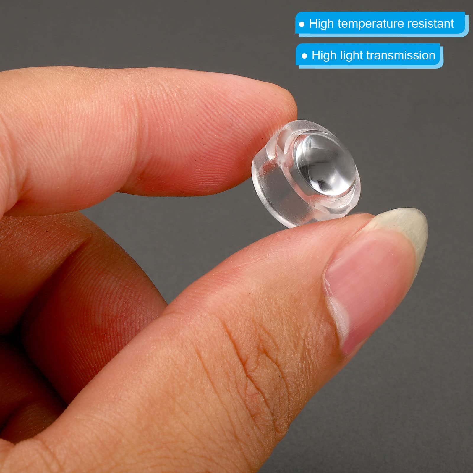 **13mm LED Convex Lens 20 Pack - 45 Degree Beam Angle Acrylic Optical Condenser Lens for 1W 3W LED Beads & Infrared Cameras - Clear Transparent for DIY Lighting, Projectors & Security Cameras**