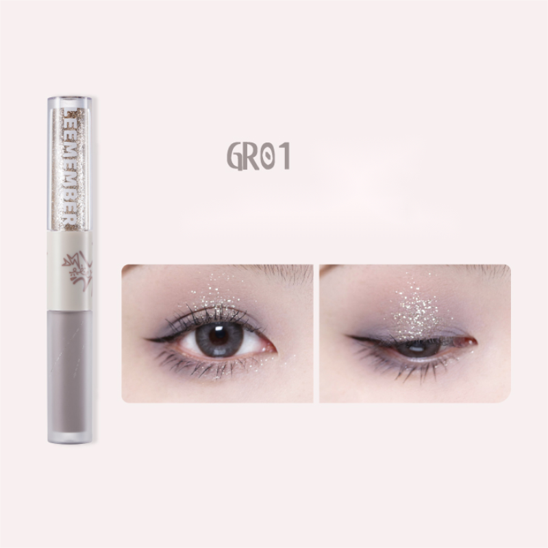 LEEMEMBER Twin Star Liquid Dual Ended Eyeshadow - Sparkling Bulb Long Lasting Makeup for Day & Night Wear (Party, Date, Special Occasions)