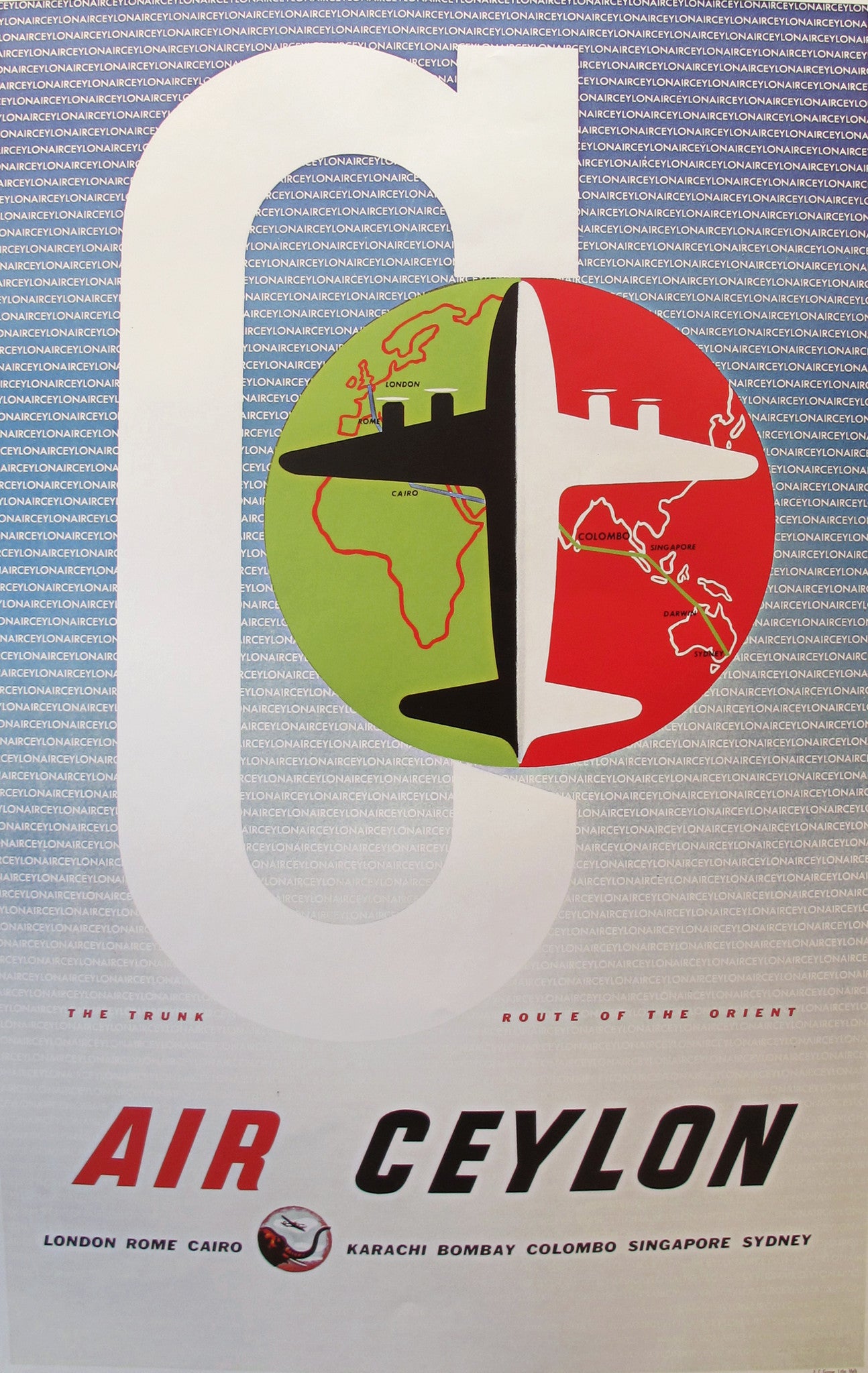 Vintage 2014 Sri Lanka Travel Poster - Air Ceylon Retro Airline Advertisement | Perfect for Home Decor, Office Wall Art & Travel Enthusiast Gifts