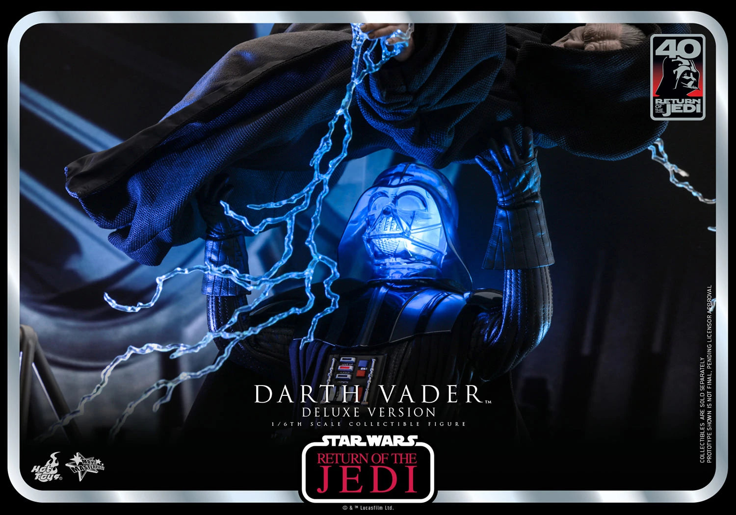 Star Wars Darth Vader Deluxe 1/6 Scale Collectible Figure - Return of the Jedi 40th Anniversary Edition | Premium Hot Toys Action Figure for Display & Collection | Perfect for Star Wars Fans & Movie Memorabilia Enthusiasts