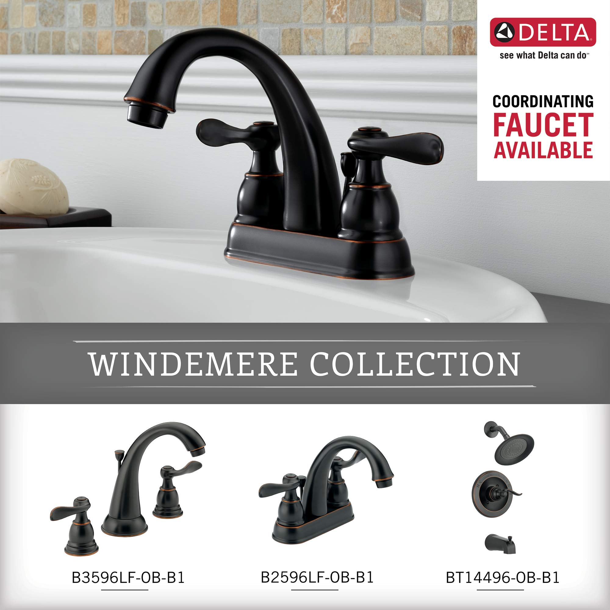 Delta Faucet Windemere Toilet Paper Holder in Oil Rubbed Bronze - Bathroom Accessory for Modern & Traditional Homes (Model 79650-ORB) | Perfect for Powder Rooms, Guest Baths & Master Suites