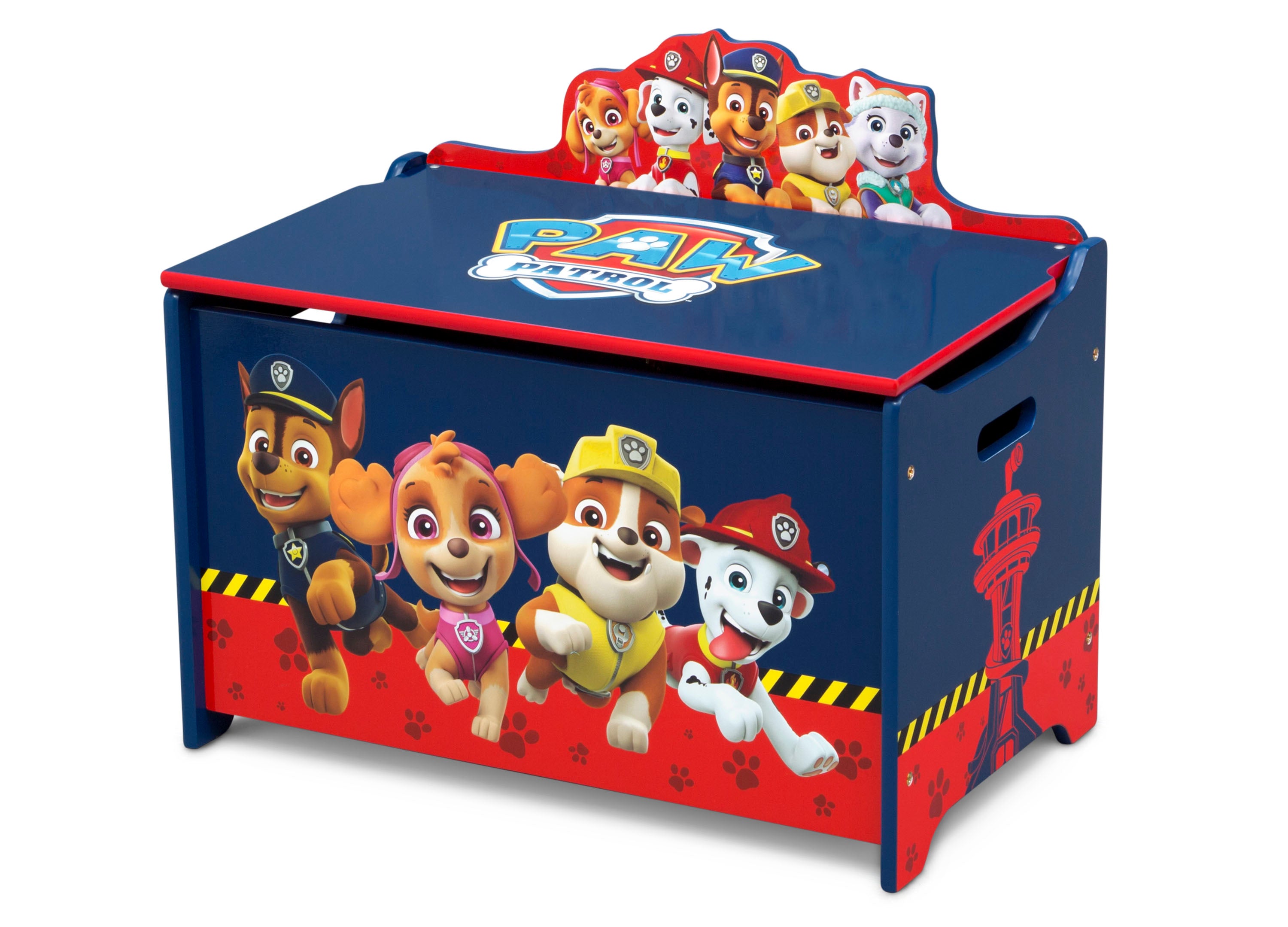 PAW Patrol 4-Piece Kids Playroom Set with Table, 2 Chairs & Deluxe Toy Storage Box | Toddler Furniture for Playroom, Bedroom or Nursery | Perfect for Playtime, Learning & Organization