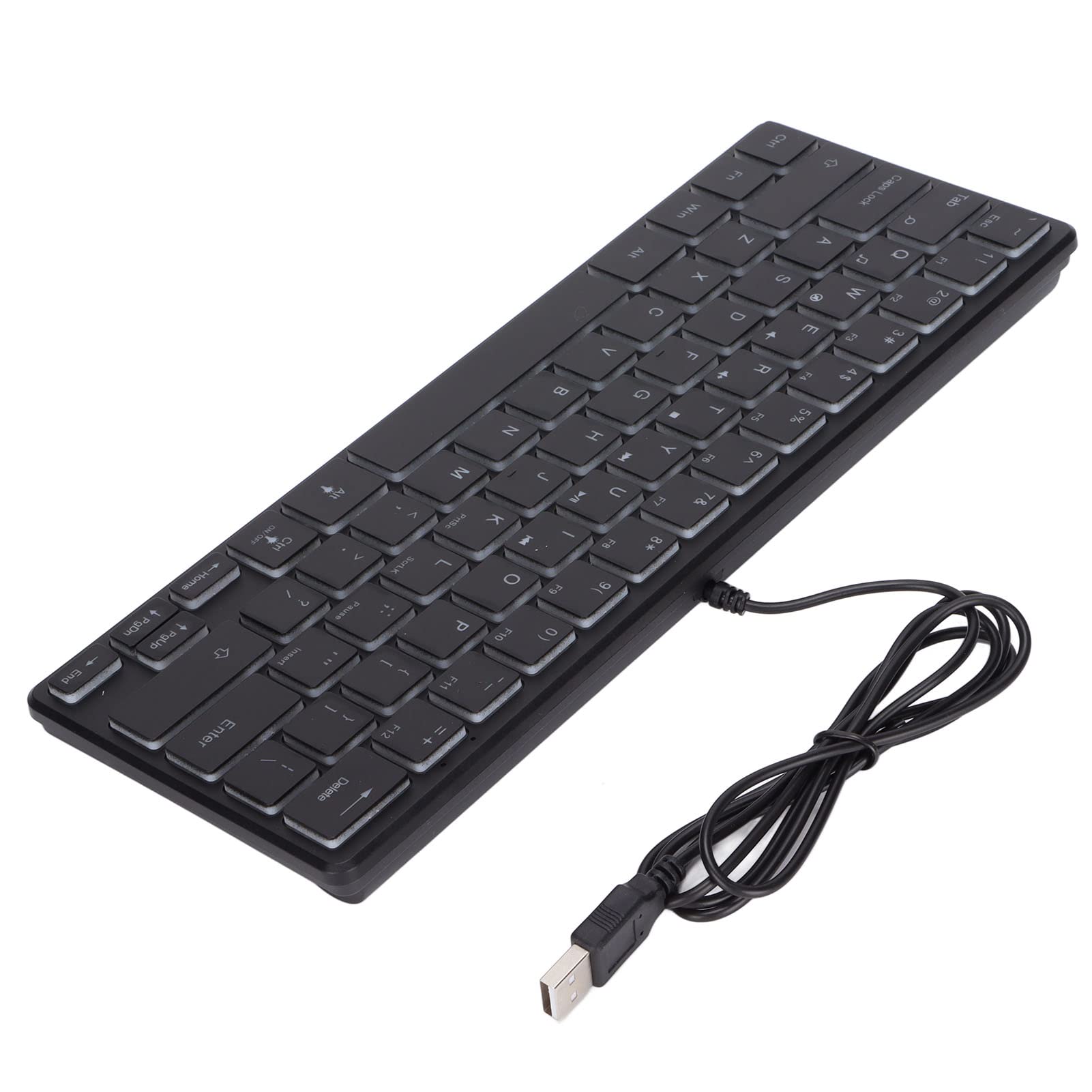64-Key Wired Mini Gaming Keyboard with RGB Backlight - Compact Mechanical Keyboard for PC, Laptop, Desktop Computer - Perfect for Gaming, Office Work & Typing